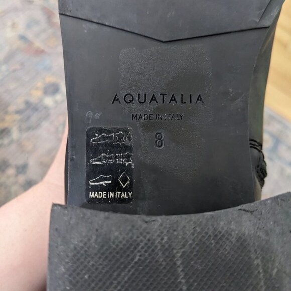 Aquatalia | Odilia Riding Boot in black leather - Picture 5 of 14